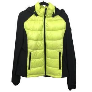 Halifax Traders Quilted Outdoor Gorpcore Full Zip Hooded Hiking Puffer Jacket L